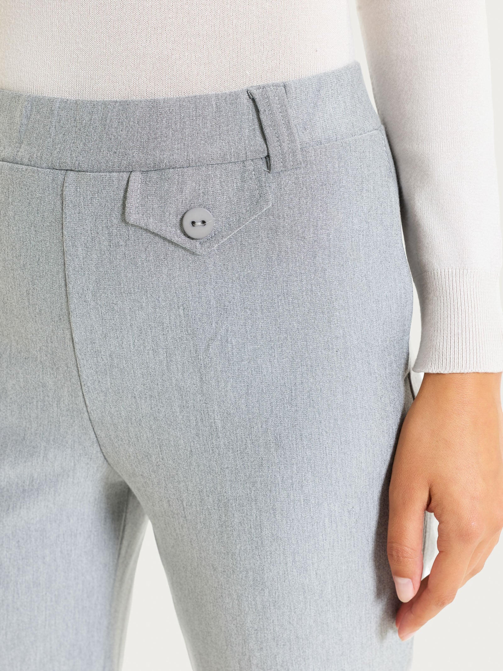Pantalone dritto con taschino in Compact Neri Donna - Ragno