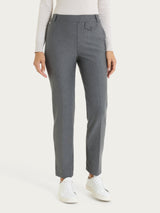 Pantalone dritto con taschino in Compact Neri Donna - Ragno