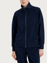 Giubbino con zip in Velvet Blu Donna - Ragno