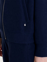 Giubbino con zip in Velvet Blu Donna - Ragno
