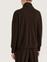 Giubbino con zip in Velvet Marroni Donna - Ragno