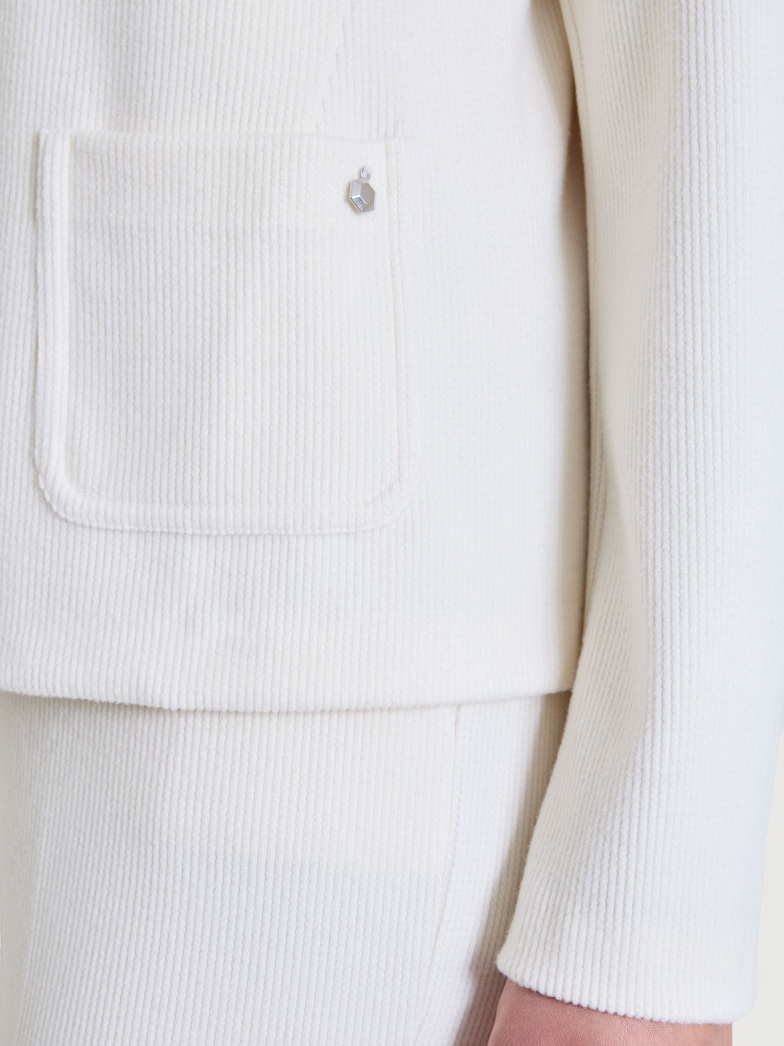 Blazer corto in Velvet Bianchi Donna - Ragno