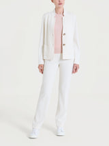 Blazer corto in Velvet Bianchi Donna - Ragno