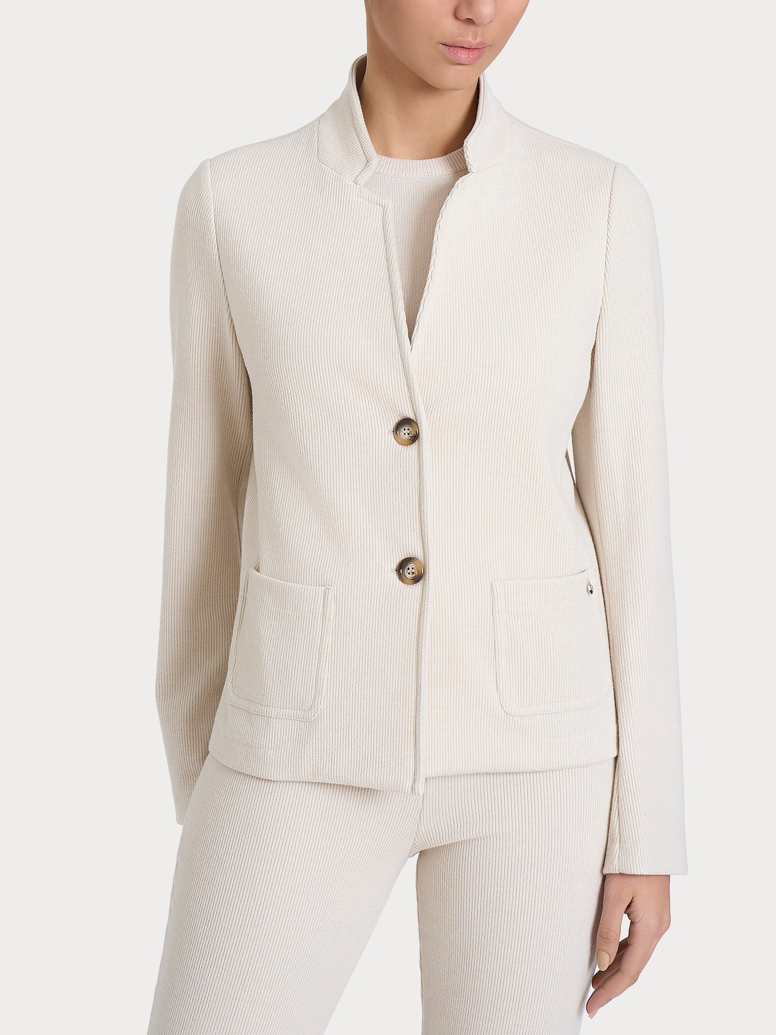 Blazer corto in Velvet Bianchi Donna - Ragno