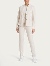 Blazer corto in Velvet Bianchi Donna - Ragno