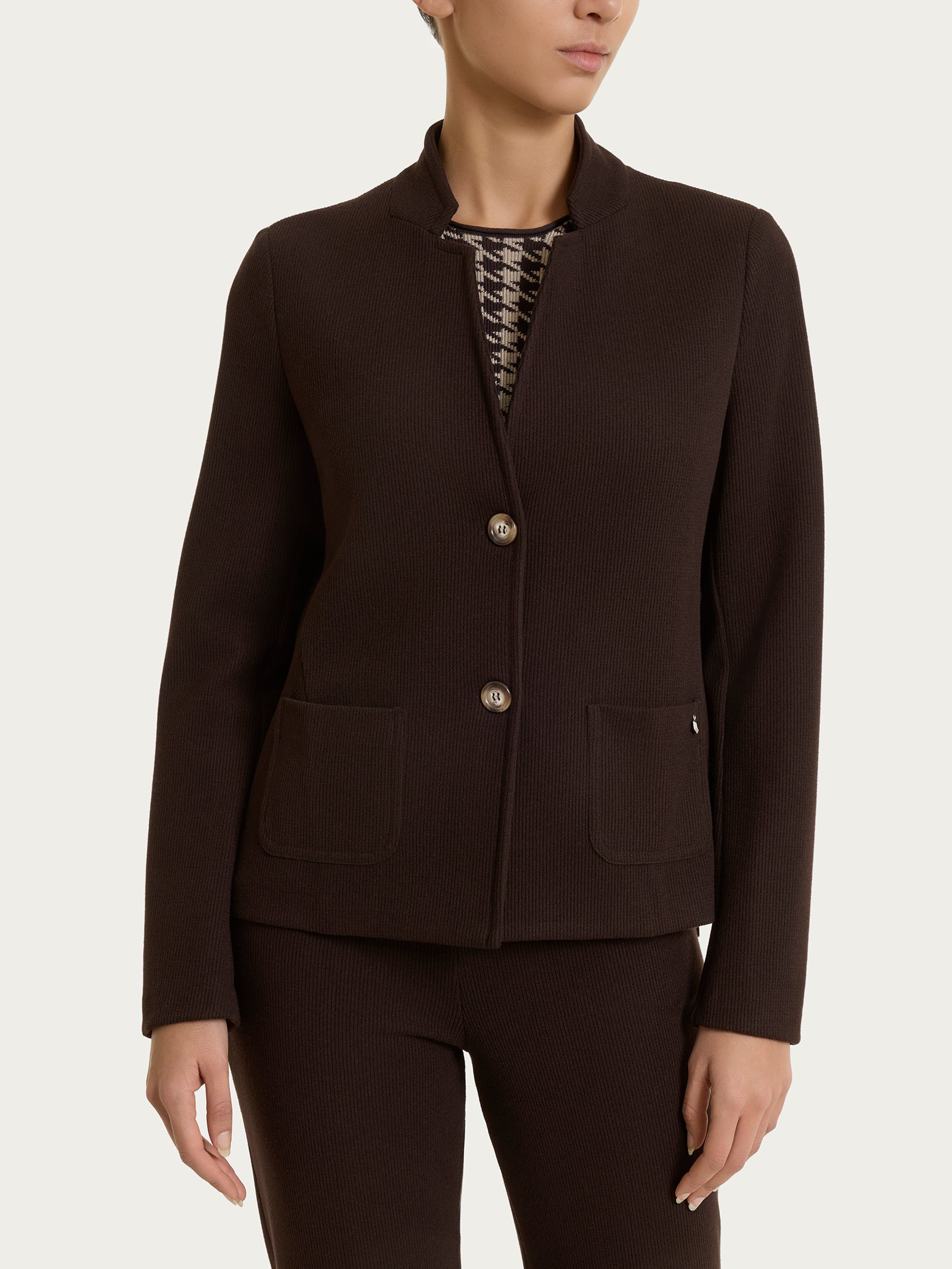 Blazer corto in Velvet Marroni Donna - Ragno