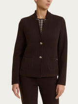 Blazer corto in Velvet Marroni Donna - Ragno