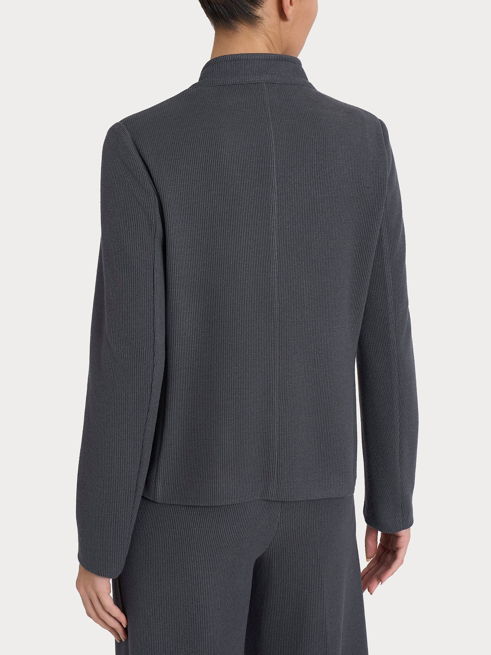 Blazer corto in Velvet Grigi Donna - Ragno