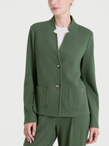 Blazer corto in Velvet Verdi Donna - Ragno