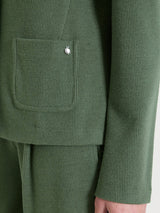 Blazer corto in Velvet Verdi Donna - Ragno