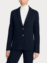 Blazer con due bottoni in Velvet Blu Donna - Ragno