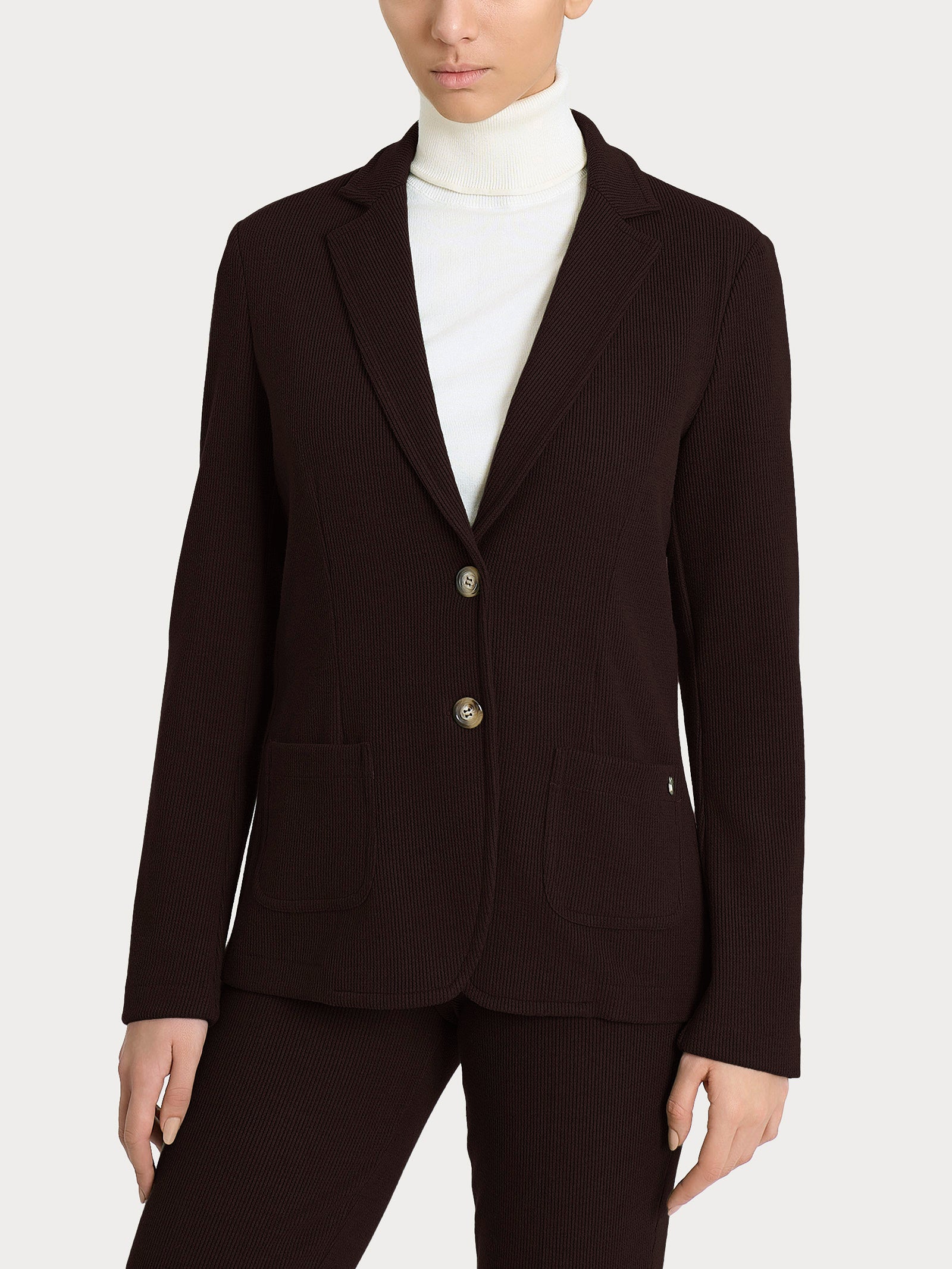 Blazer con due bottoni in Velvet Marroni Donna - Ragno