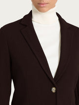 Blazer con due bottoni in Velvet Marroni Donna - Ragno