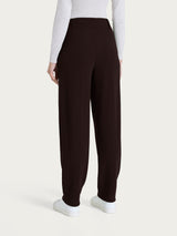 Pantalone a carota con tasche e pinces in Velvet Marroni Donna - Ragno