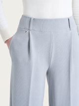 Pantalone a carota con tasche e pinces in Velvet Grigi Donna - Ragno