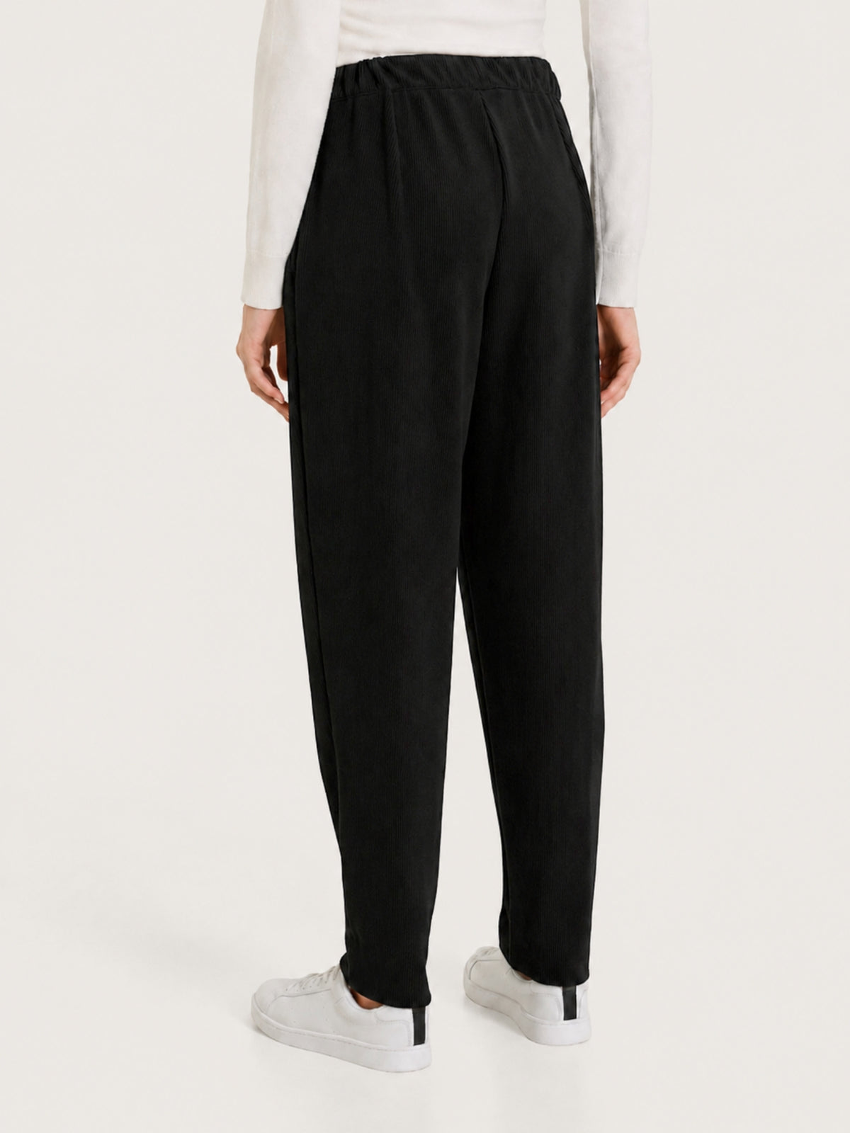 Pantalone jogger con tasche in Velvet Neri Donna - Ragno