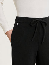 Pantalone jogger con tasche in Velvet Neri Donna - Ragno