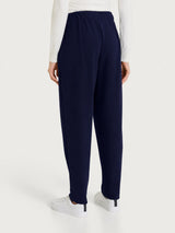 Pantalone jogger con tasche in Velvet Blu Donna - Ragno