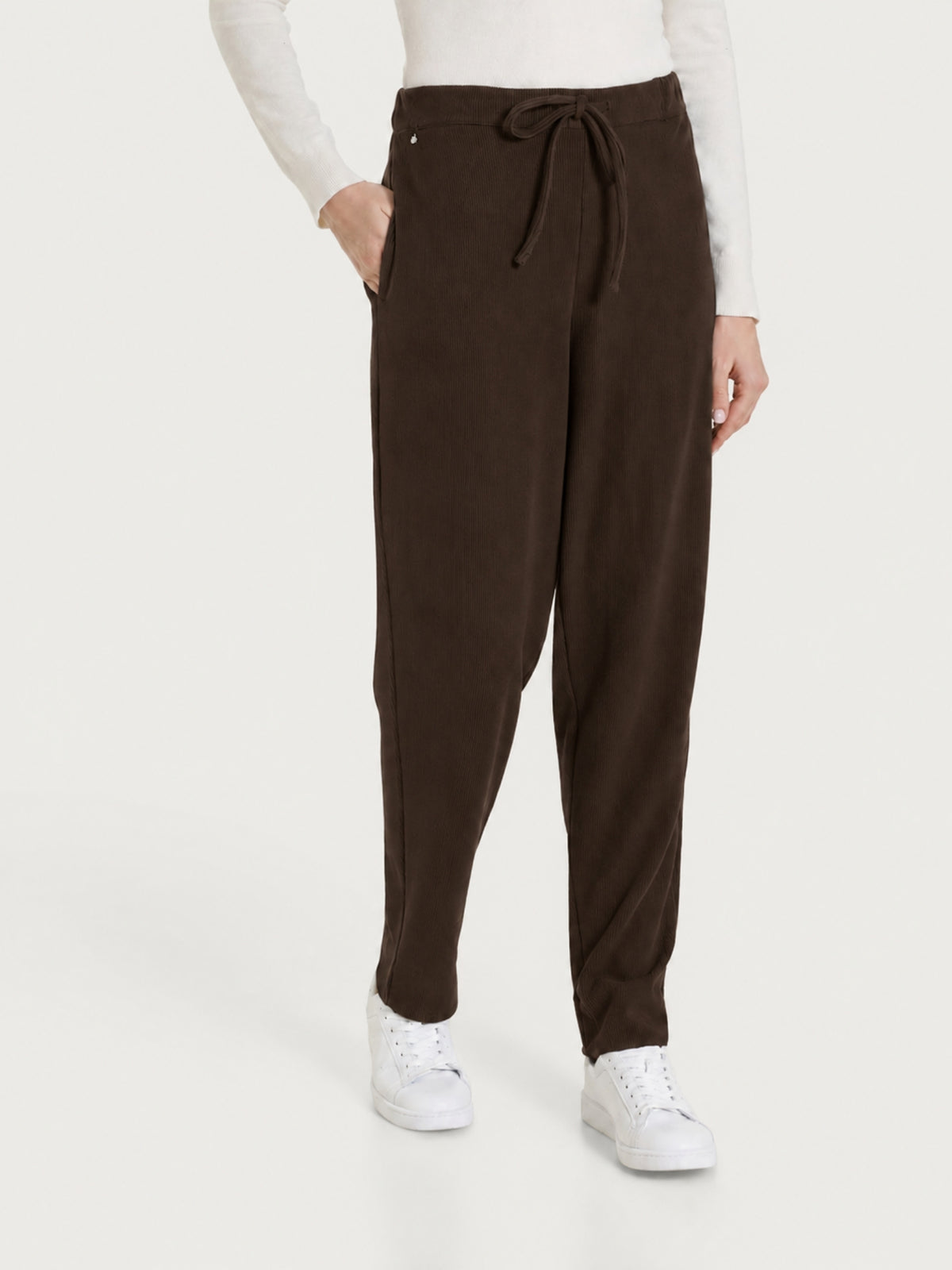 Pantalone jogger con tasche in Velvet Marroni Donna - Ragno