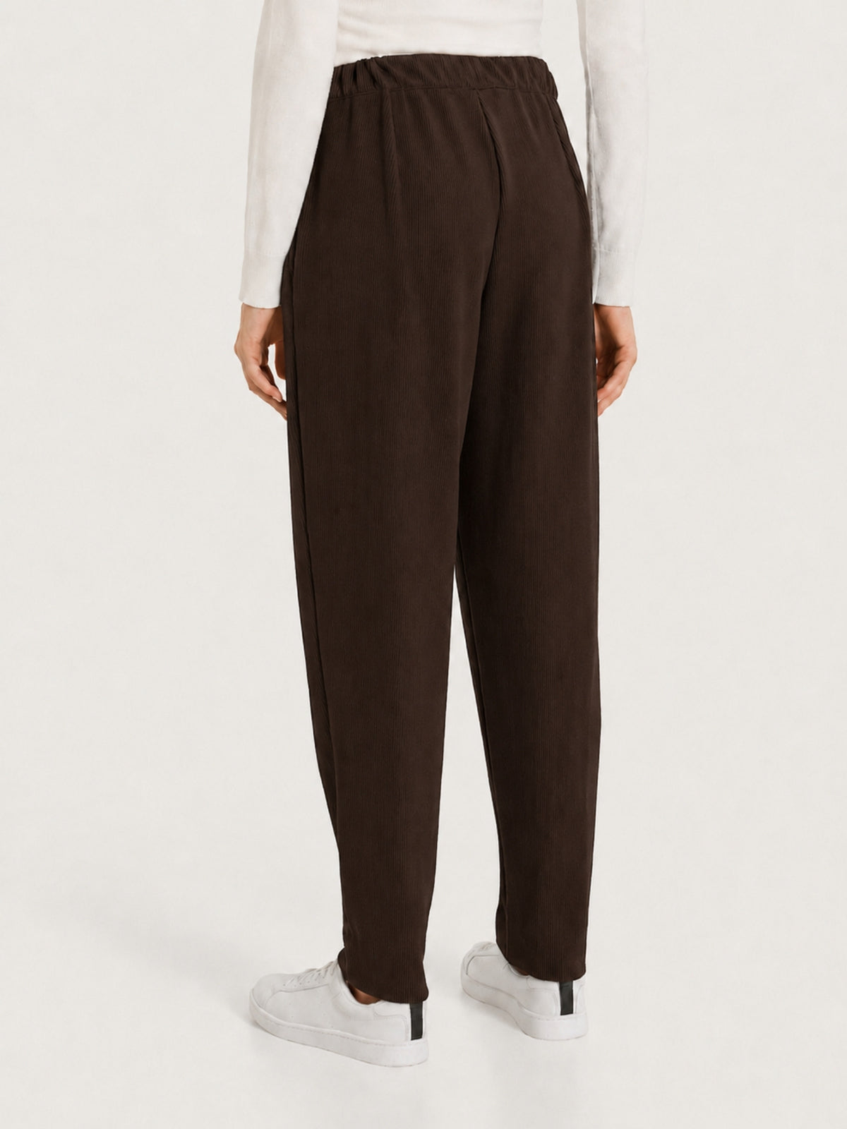 Pantalone jogger con tasche in Velvet Marroni Donna - Ragno