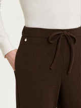 Pantalone jogger con tasche in Velvet Marroni Donna - Ragno
