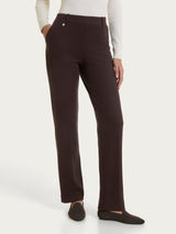 Pantalone dritto con tasche in Velvet Marroni Donna - Ragno
