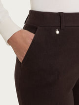 Pantalone dritto con tasche in Velvet Marroni Donna - Ragno