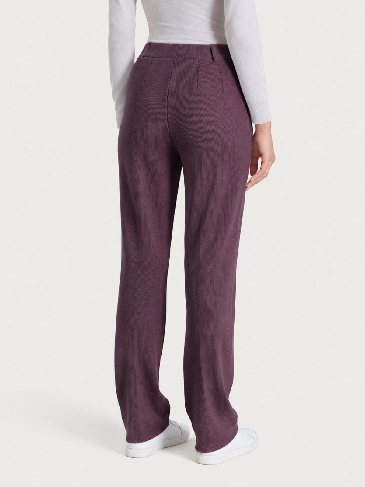 Pantalone dritto con tasche in Velvet Viola Donna - Ragno