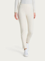 Pantalón pitillo con aberturas en terciopelo Blanco para mujer - Ragno