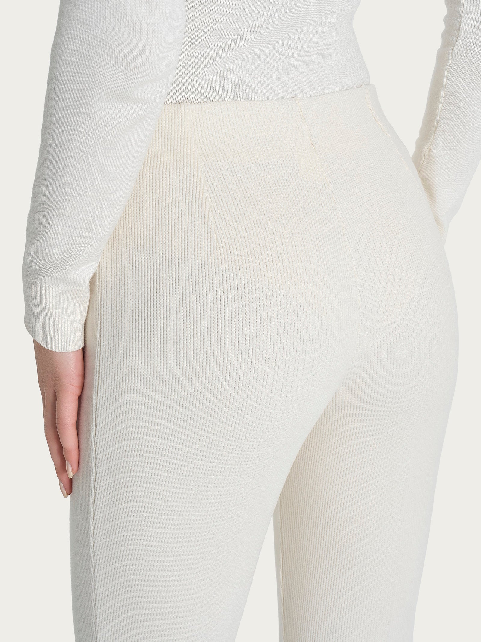 Pantalone a sigaretta con spacchetti in Velvet Bianchi Donna - Ragno