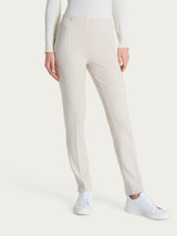 Pantalone a sigaretta con spacchetti in Velvet Bianchi Donna - Ragno
