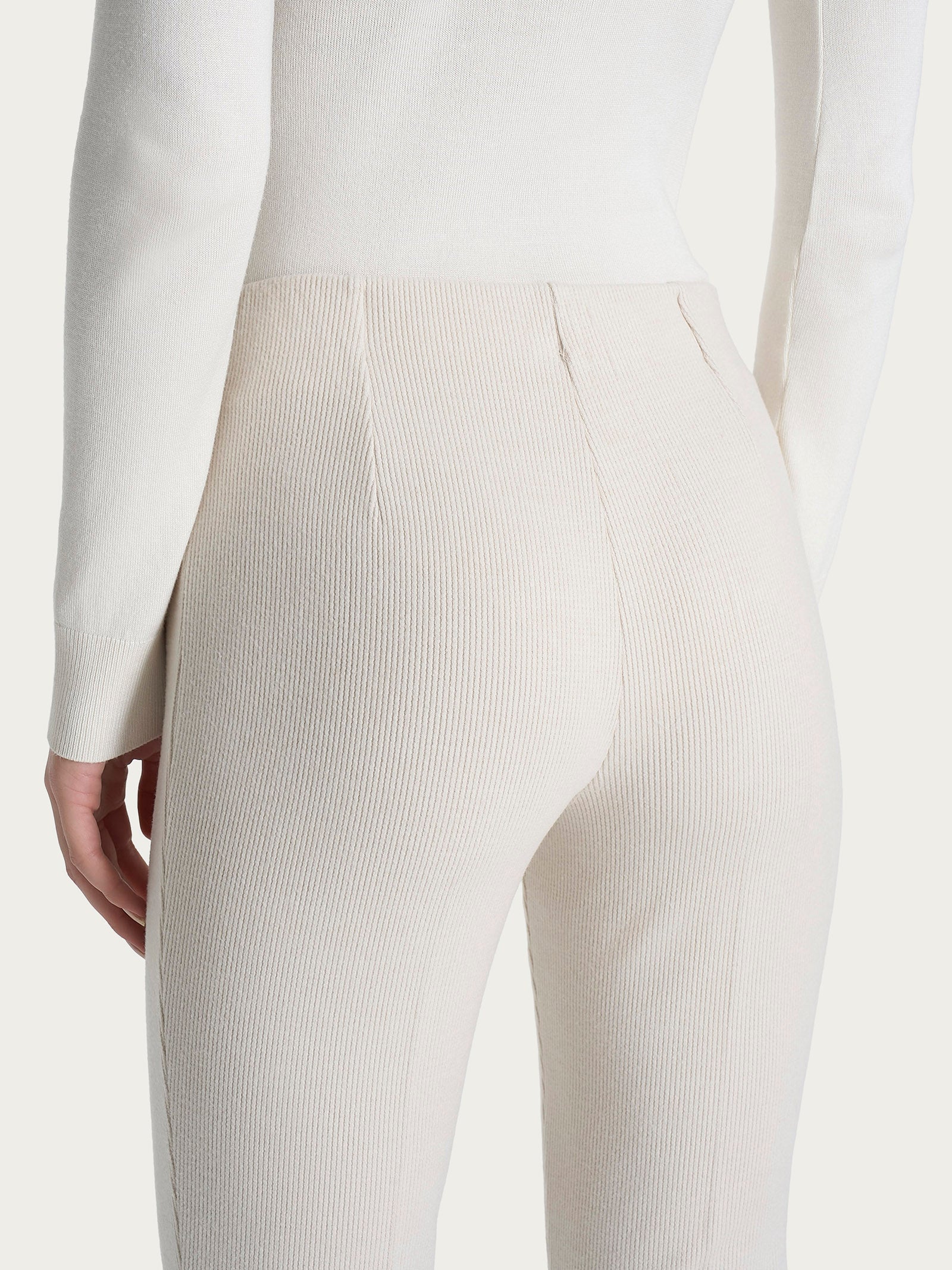 Pantalone a sigaretta con spacchetti in Velvet Bianchi Donna - Ragno