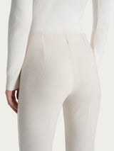 Pantalón de corte pitillo con aberturas en terciopelo Blanco para mujer - Ragno