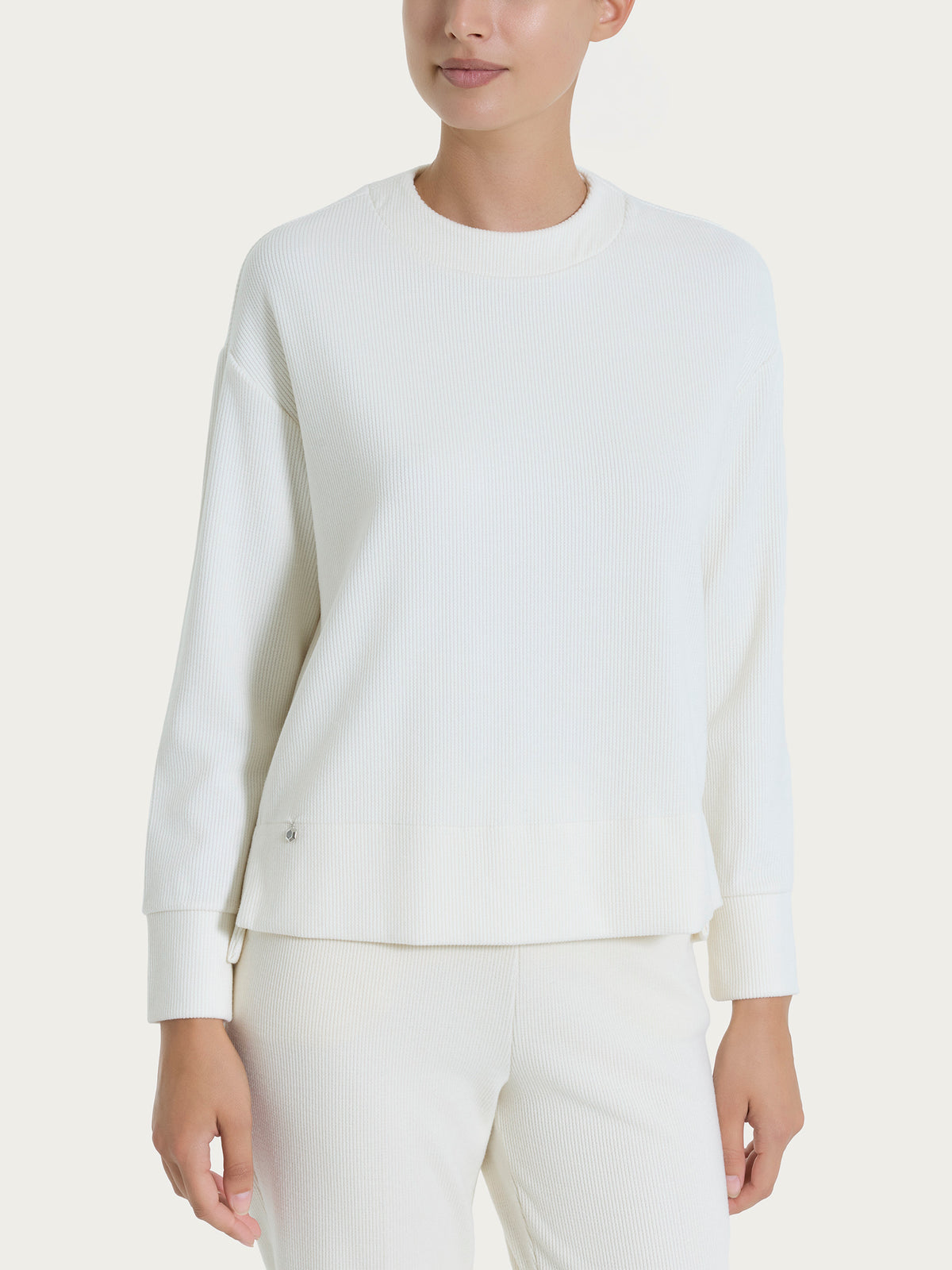 Felpa girocollo in Velvet  Bianchi Donna - Ragno