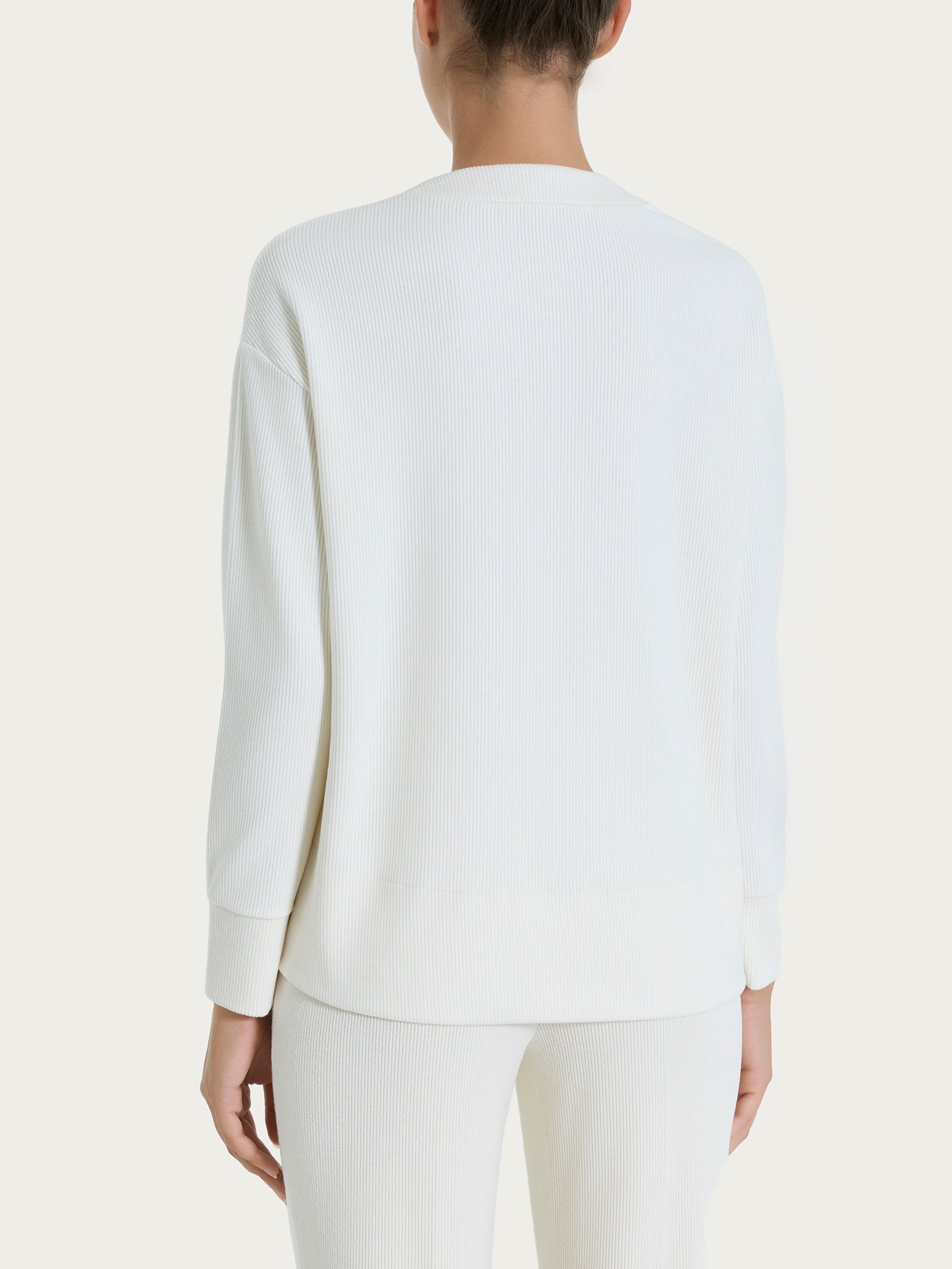 Felpa girocollo in Velvet  Bianchi Donna - Ragno