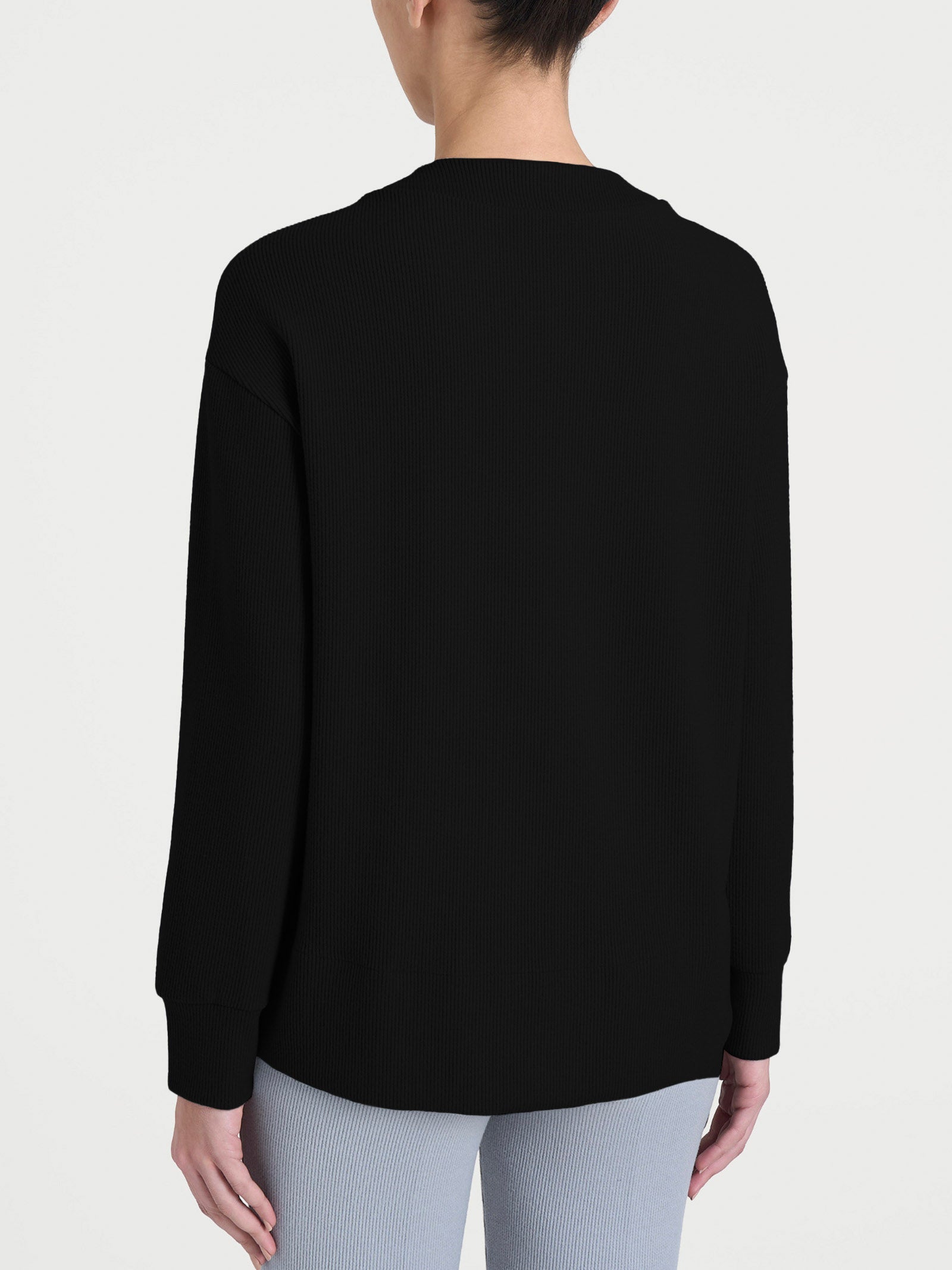 Felpa girocollo in Velvet  Neri Donna - Ragno