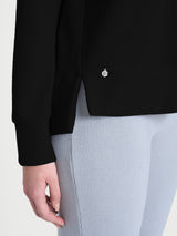Felpa girocollo in Velvet  Neri Donna - Ragno