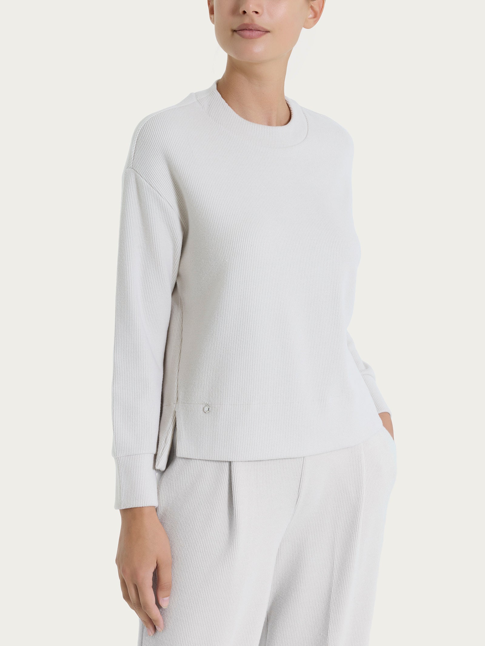 Felpa girocollo in Velvet  Bianchi Donna - Ragno