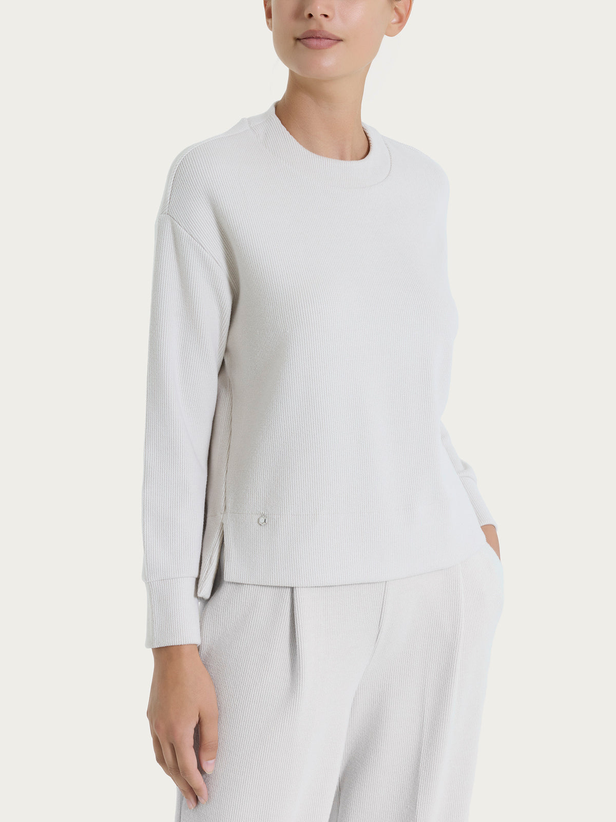 Felpa girocollo in Velvet  Bianchi Donna - Ragno