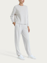 Felpa girocollo in Velvet  Bianchi Donna - Ragno