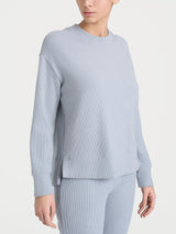 Felpa girocollo in Velvet  Grigi Donna - Ragno