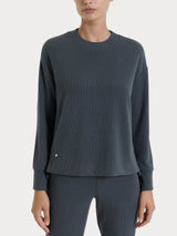 Felpa girocollo in Velvet  Grigi Donna - Ragno
