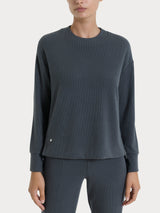 Felpa girocollo in Velvet  Grigi Donna - Ragno