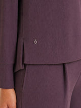 Sudadera con cuello de cuello alto de terciopelo morado para mujer - Ragno