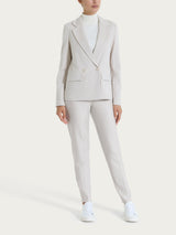 Blazer doppio petto in Cashmere Compact Bianchi Donna - Ragno