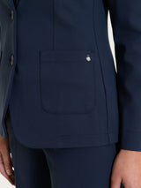 Blazer due bottoni in Cashmere Compact Blu Donna - Ragno