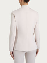 Blazer due bottoni in Compact con Cashmere Bianchi Donna - Ragno