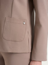 Blazer due bottoni in Cashmere Compact Marroni Donna - Ragno