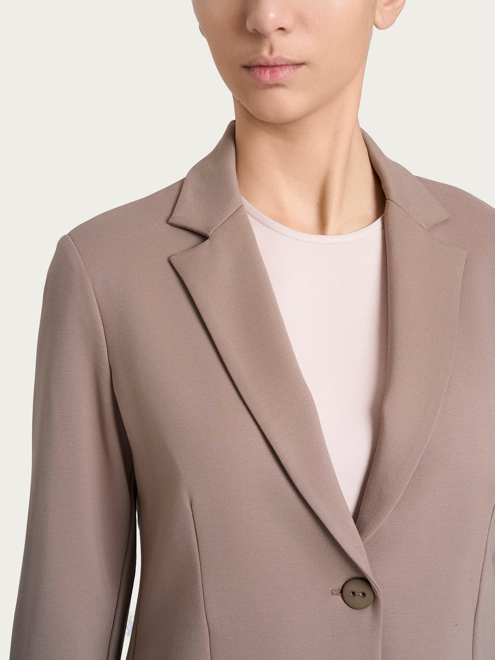 Blazer due bottoni in Cashmere Compact Marroni Donna - Ragno