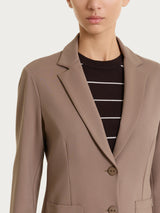 Blazer due bottoni in Cashmere Compact Marroni Donna - Ragno